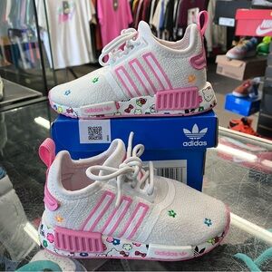 Adidas NMD R1 I Toddler Hello Kitty White Pink Size 6C